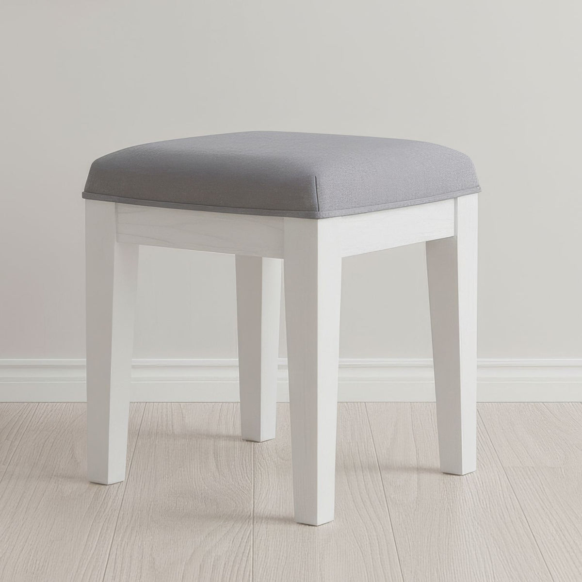 Reflections - Vanity Stool - Pearl White & Rhinestone