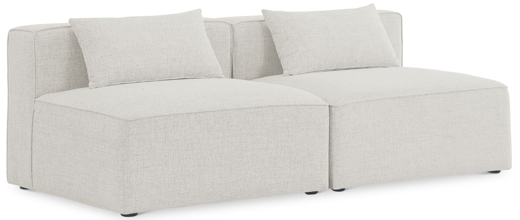 Cube - Linen Modular 2 Seat Armless Sofa