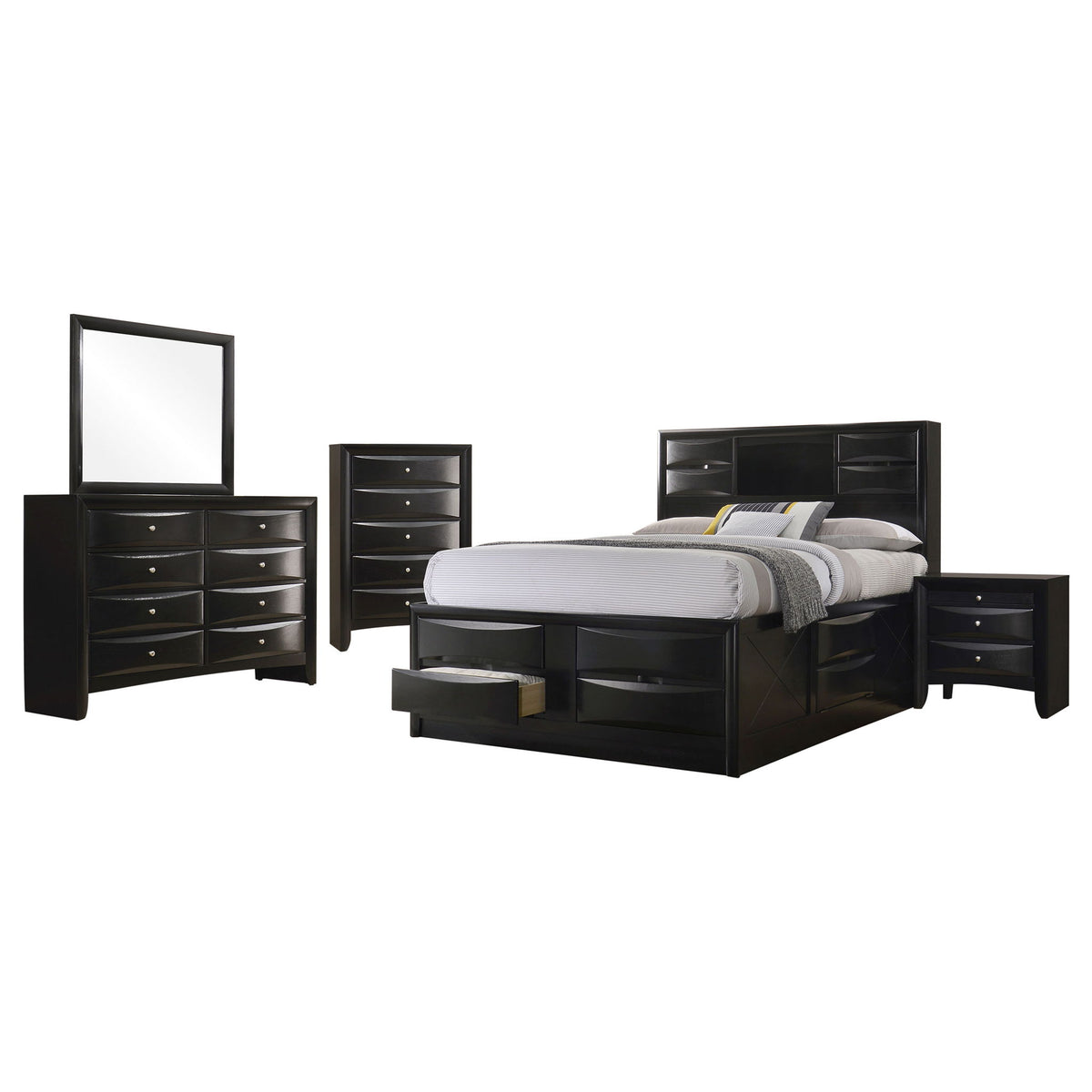 Briana 5-piece California King Bedroom Set Black