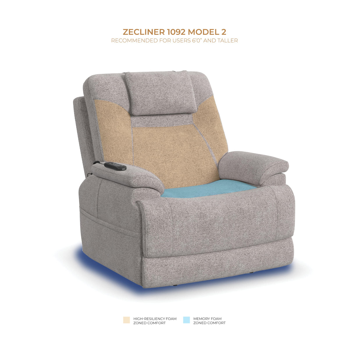 Flexsteel Zecliner Model 2 Power Lift Sleep Recliner with Power Headrest & Lumbar