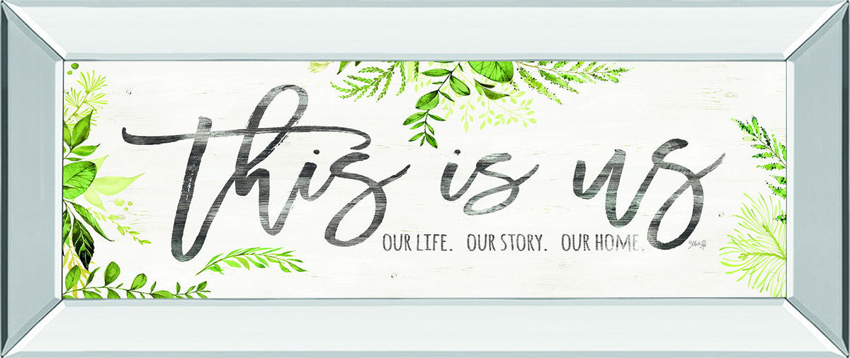 This Is Us By Marla Rae - Mirror Framed Print Wall Art - White