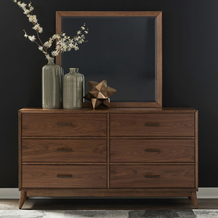 Century Modern - Dresser & Mirror - Light Brown