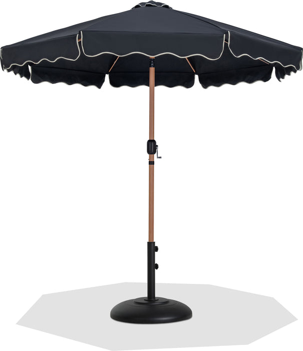 Amalfi - Patio Umbrella - Black Base / Light Brown Pole