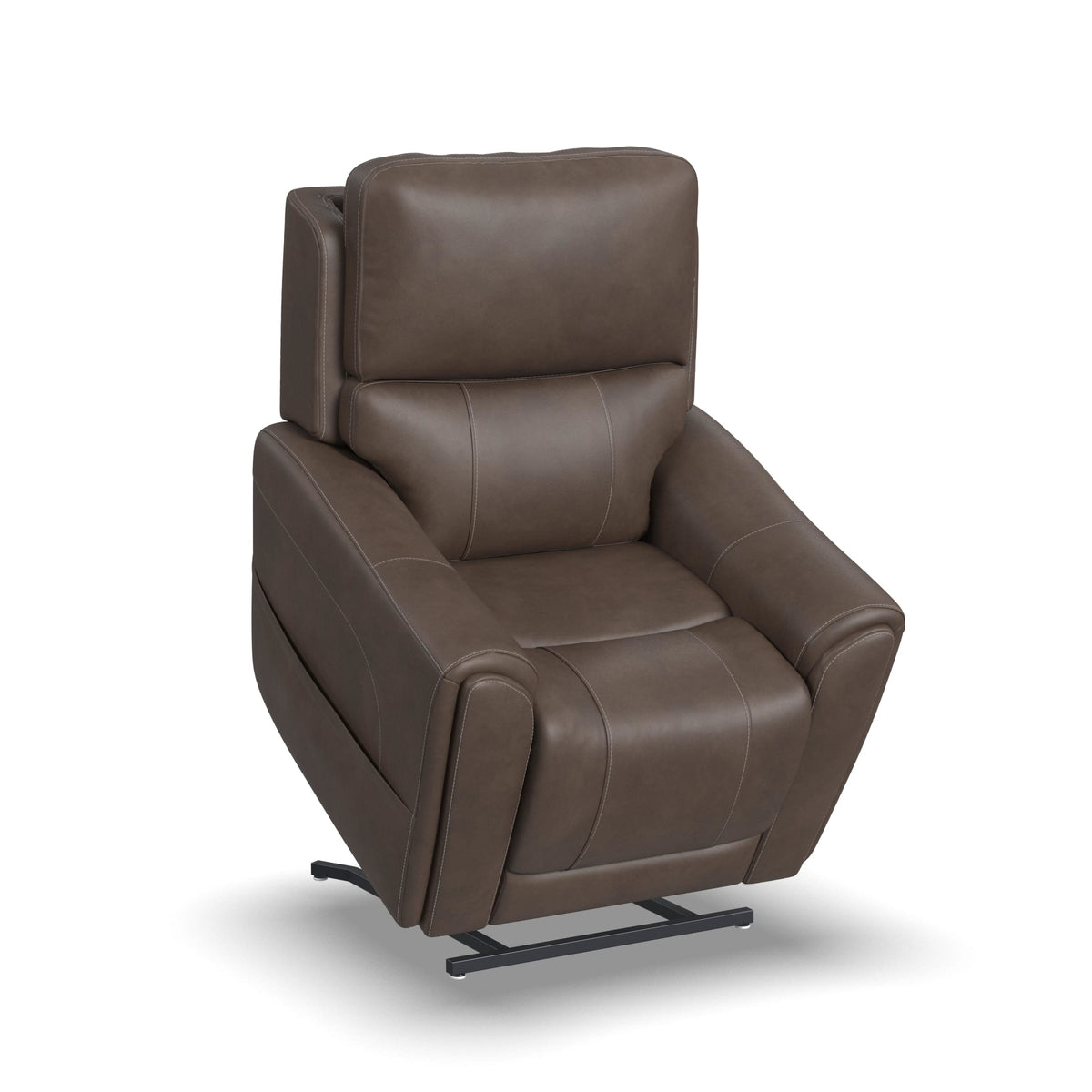 Flexsteel Carter Power Lift Recliner with Power Headrest, Lumbar, Heat & Massage