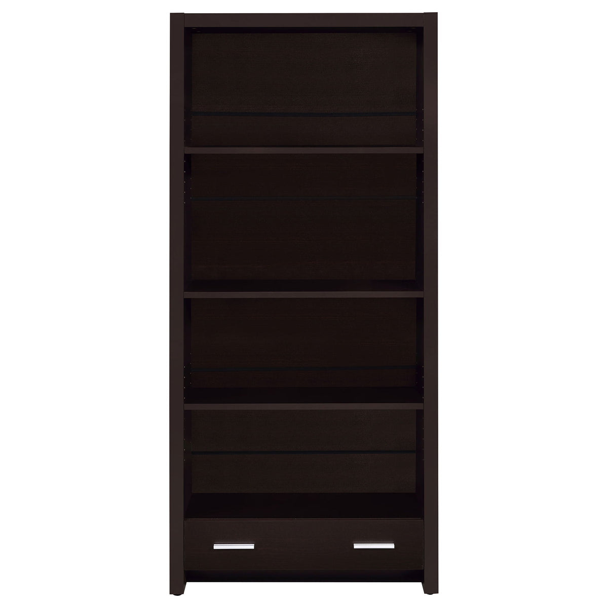 Skylar 71-inch 5-shelf Bookcase with Drawer Cappuccino