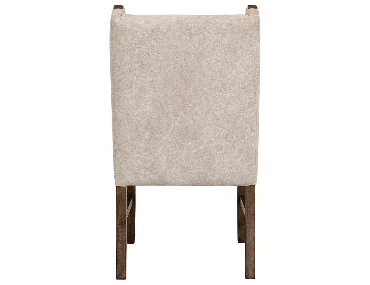 Silver - Upholstered Chair (Set of 2) - Ivory / Dark Brown