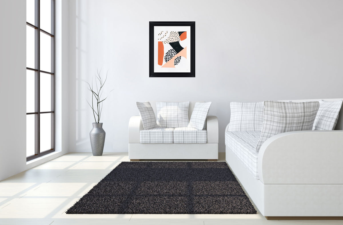 Terracotta Motion - 28" x 34" Framed Wall Art - Orange