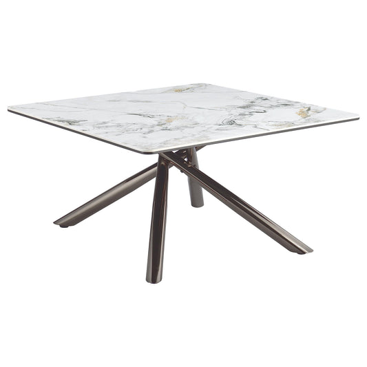 Carvell Square Sintered Stone Top Coffee Table Mirage White