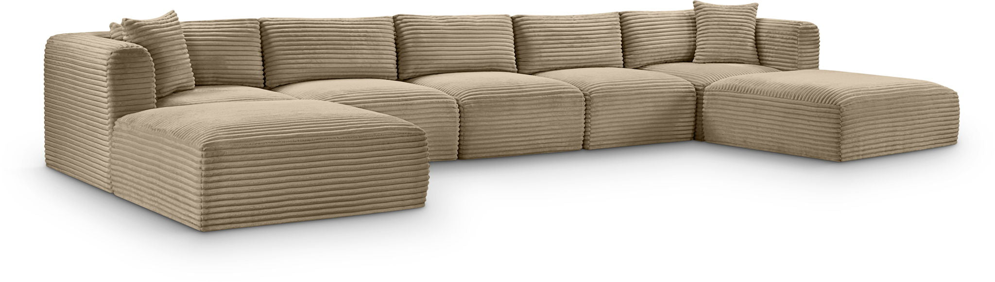 Shaggy - Fabric 7 Piece Modular Sectional With 2 Ottomans