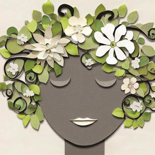 Garden Goddess 2 By Nicole Decamp (Framed Small) - Green