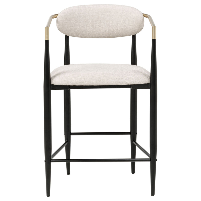 Tina Fabric Upholstered Counter Chair Beige (Set of 2)