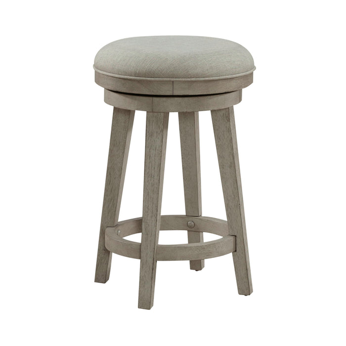 Ivy Hollow - Upholstered Swivel Stool - White