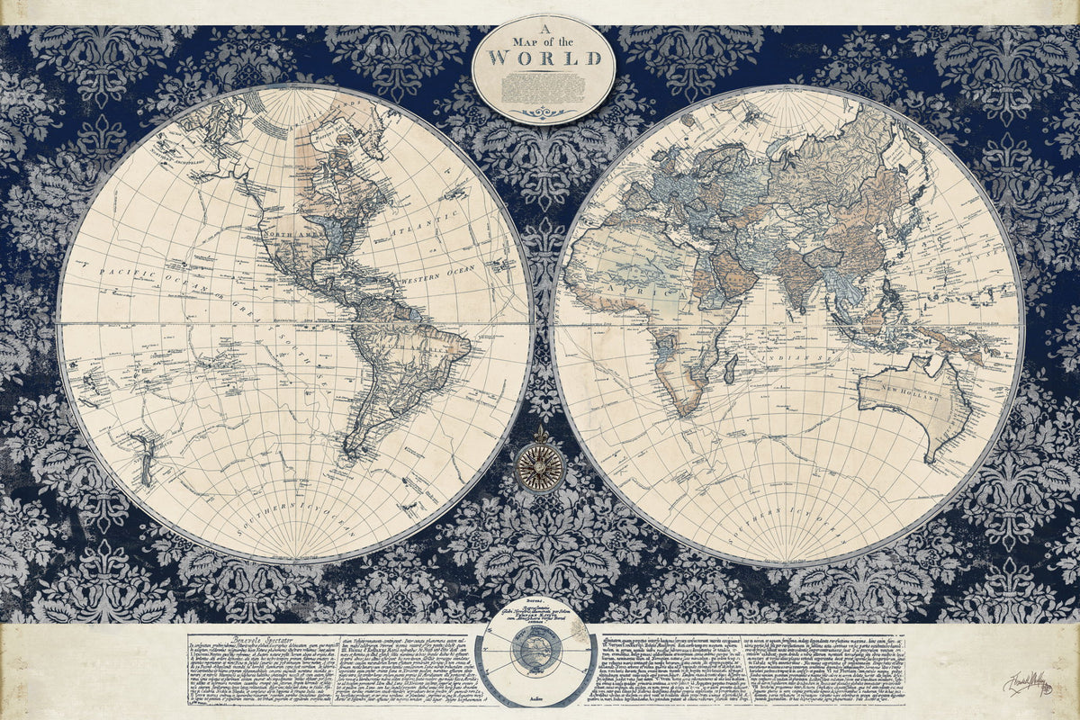 Map Of The Worldelizabethmedley - Beige