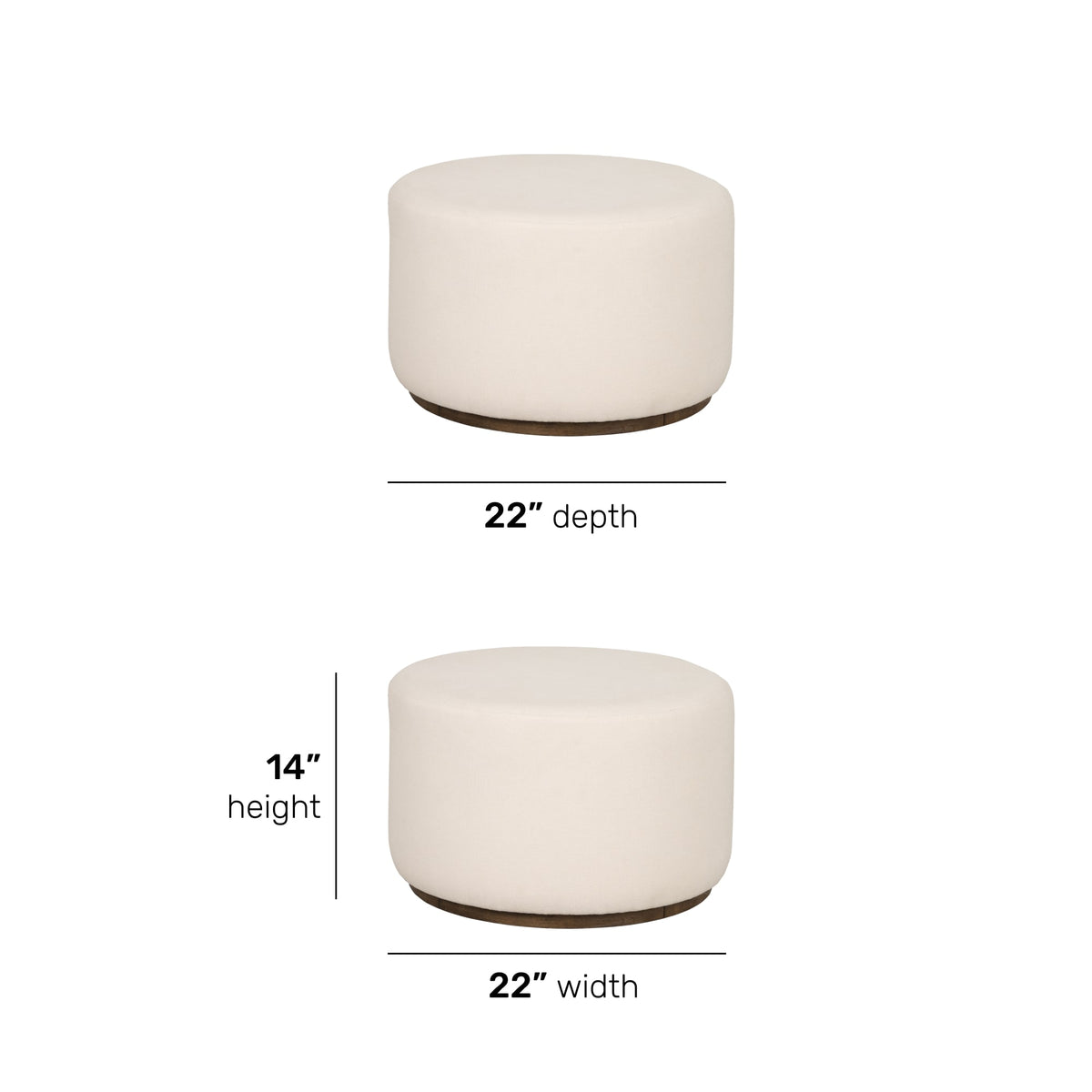 Flexsteel Lyra Pouf Ottoman