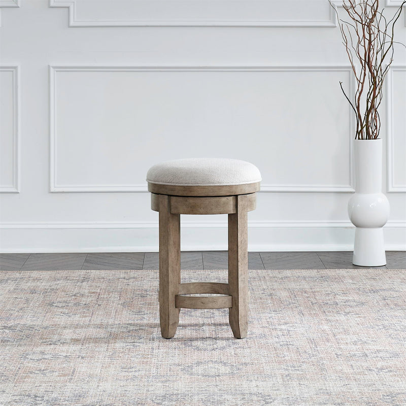 Millstone - Upholstered Console Swivel Stool - Nutmeg