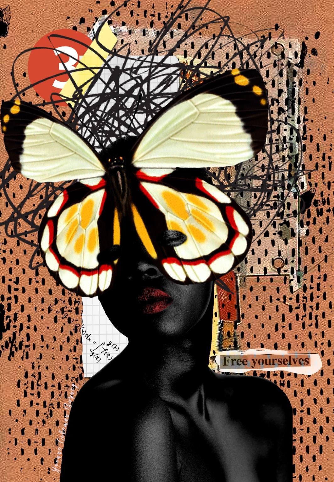 Framed Small - Transformation II By Yvonne Coleman Burney - Light Brown
