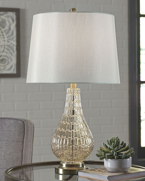 Latoya - Beige - Glass Table Lamp