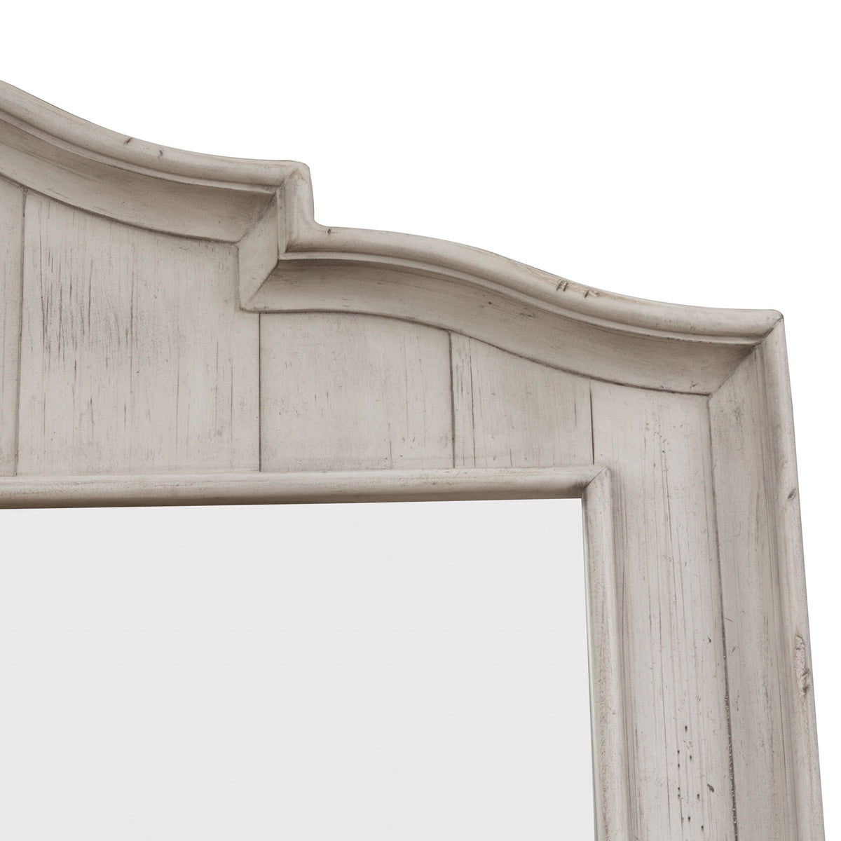 Farmhouse Reimagined - Mirror - Antique White / Chestnut Tops