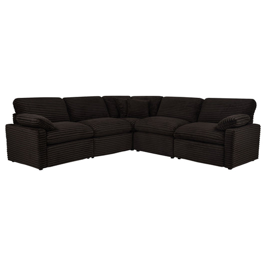 Collins 5-piece Modular Power Reclining Sectional Chocolate Brown
