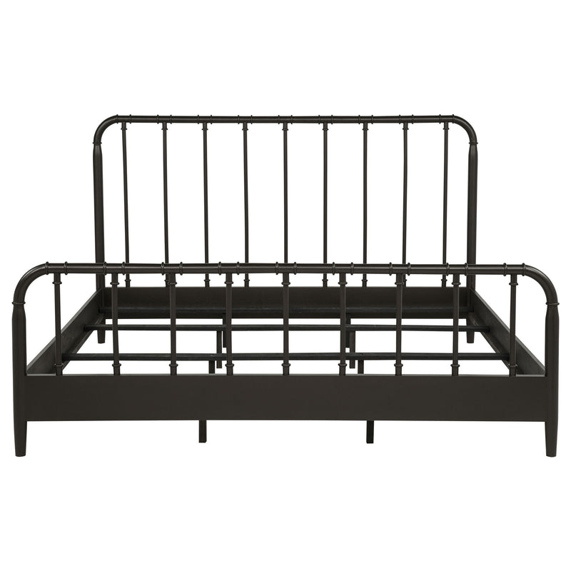 Rocco All Wood Water Pipe Open Frame Eastern King Bed Dark Bronze