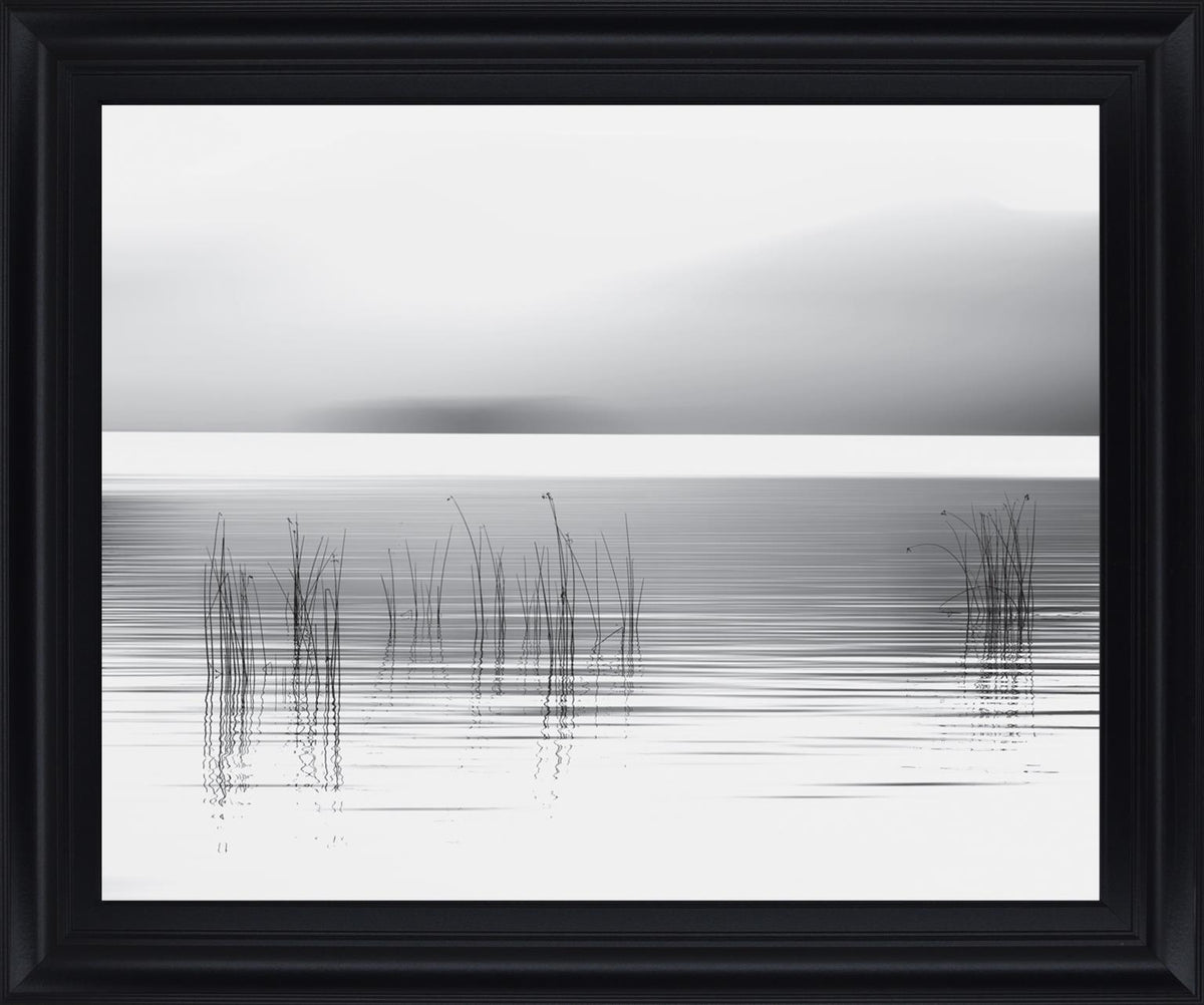Whispering Reeds - 28" x 34" Framed Wall Art - Gray