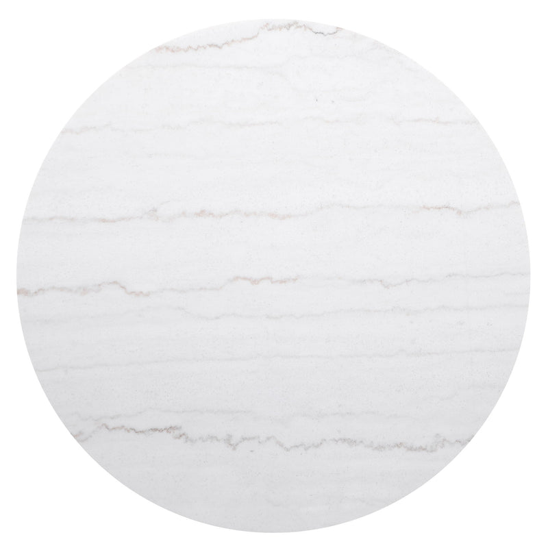 Jason Round White Marble Top Coffee Table Charcoal
