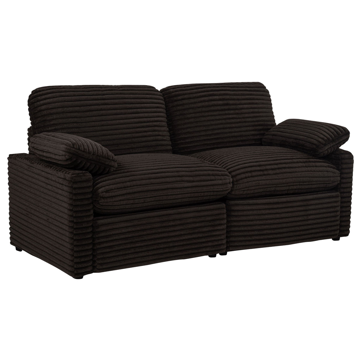 Collins Modular Power Loveseat Chocolate Brown