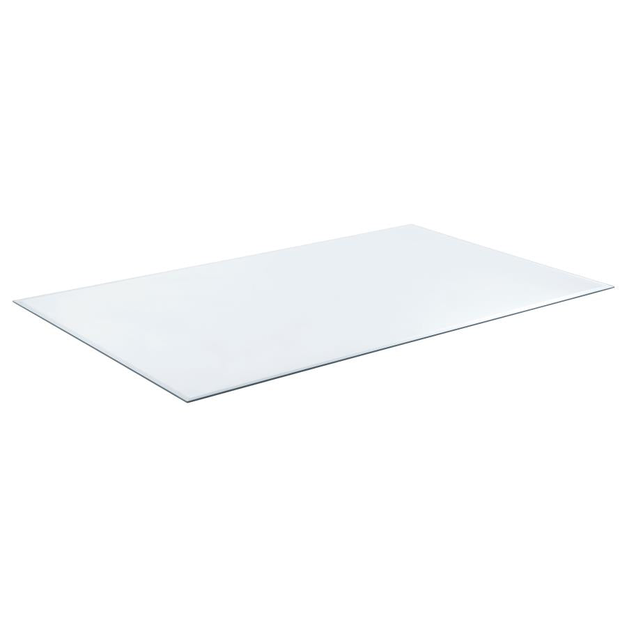 52x27-inch 6mm Rectangular Clear Tempered Glass Top 52 x 27" - 6mm