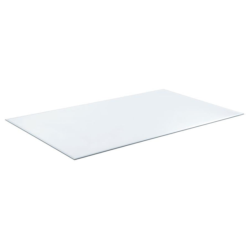 52x27-inch 6mm Rectangular Clear Tempered Glass Top 52 x 27" - 6mm