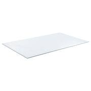 52x27-inch 6mm Rectangular Clear Tempered Glass Top