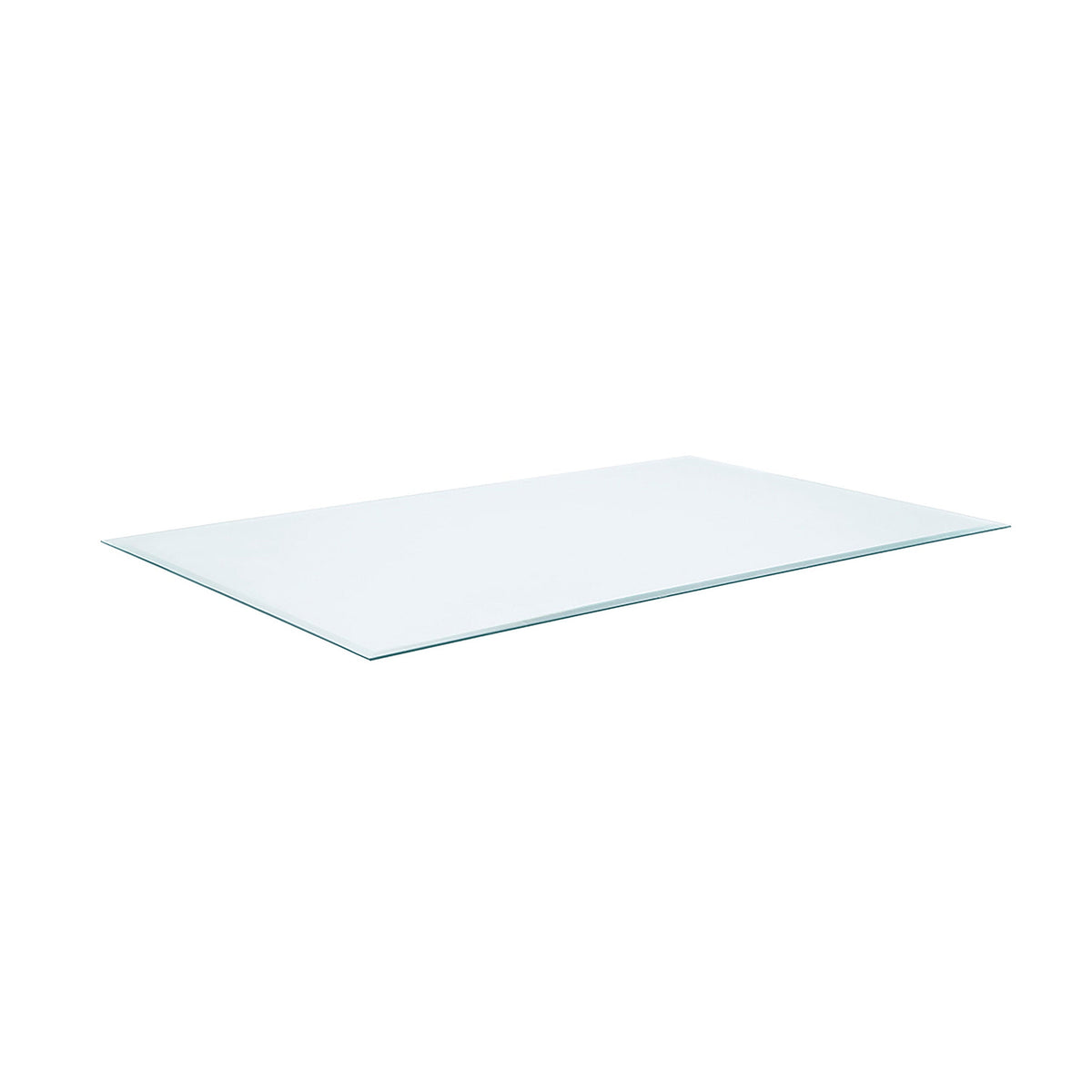 52x27-inch 6mm Rectangular Clear Tempered Glass Top