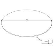 54-inch 10mm Round Clear Tempered Glass Top
