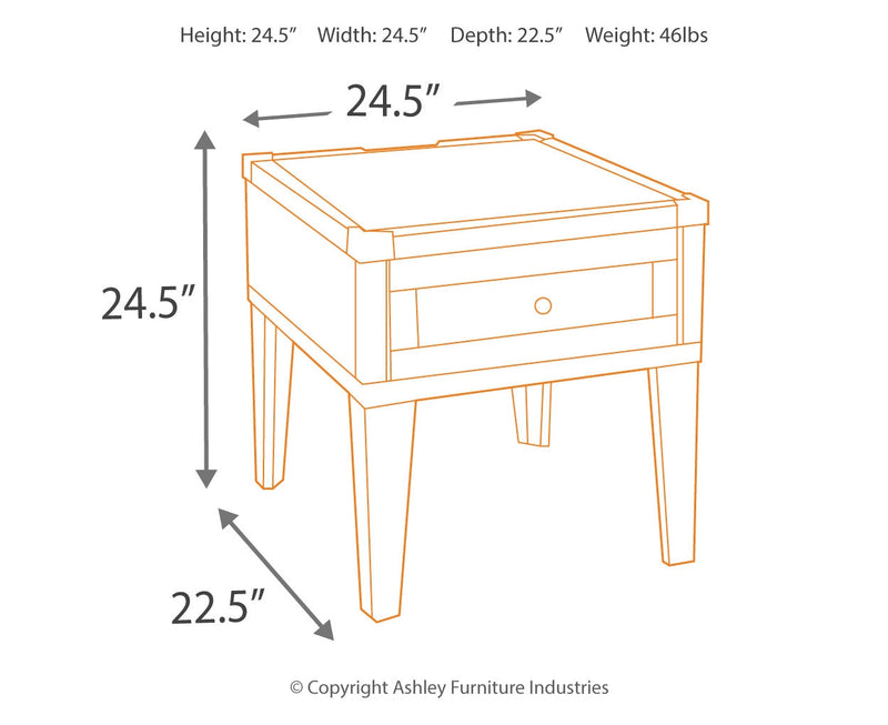 Todoe Rectangular End Table