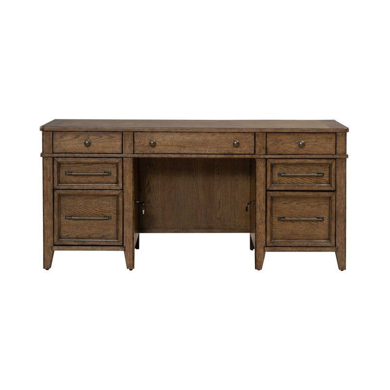 Carolina Park - Jr Executive Credenza - Amber Brown