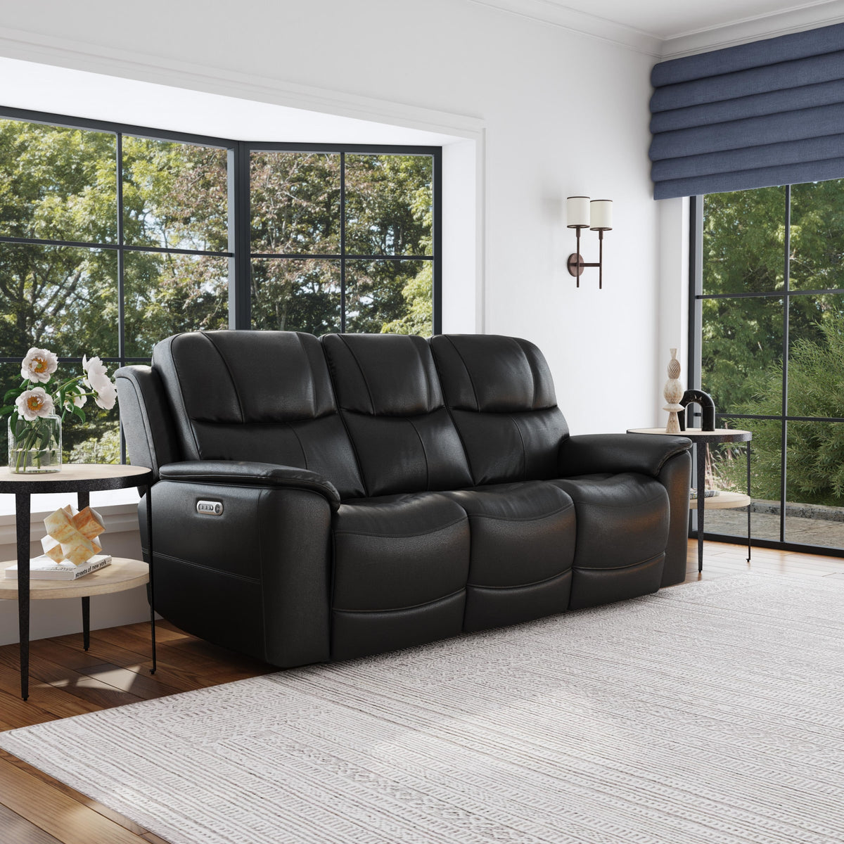 Flexsteel Crew Power Reclining Sofa with Power Headrests & Lumbar