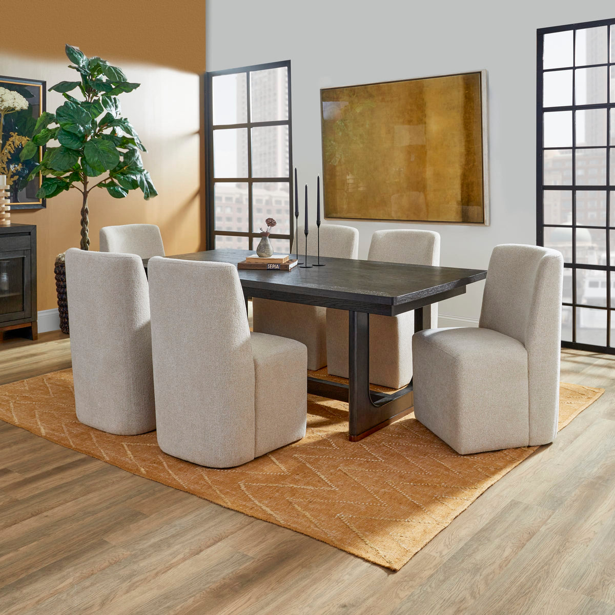 Flexsteel Waterfall Pair of Upholstered Dining Chairs