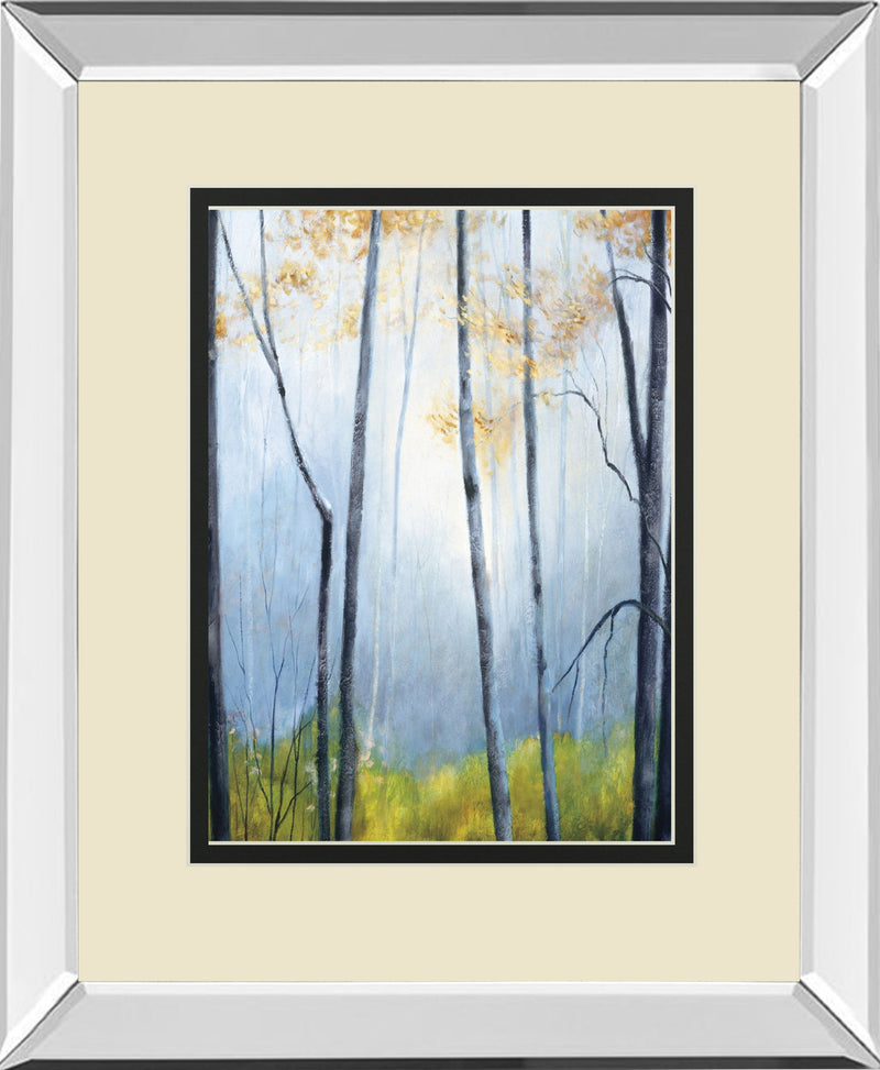 Tranquil River By Striffolino R. Mirrored Frame - Light Blue