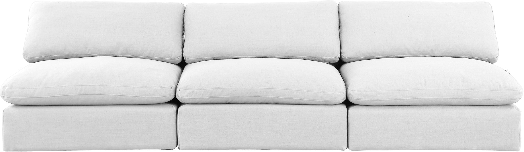 Comfy - Linen Modular Armless Sofa 3 Seats