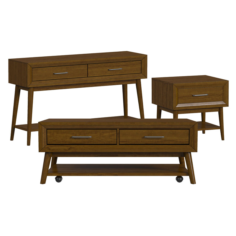 Santa Barbara - 3 Piece Occasional Table Set (Coffee Table, End Table & Sofa) - Walnut