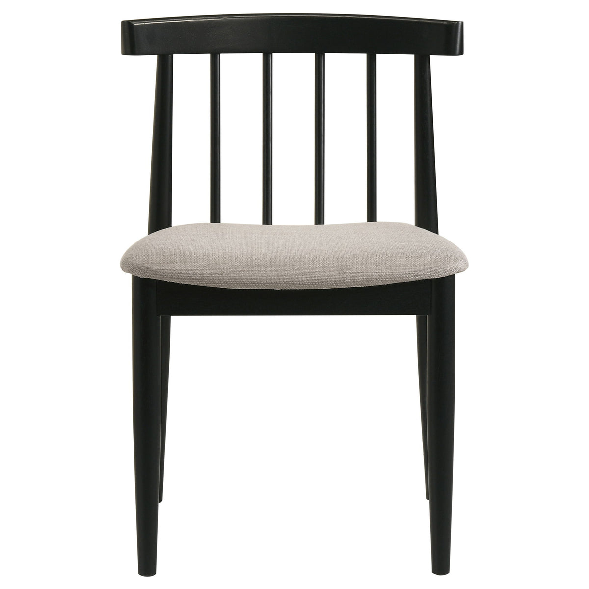Cullen Dining Side Chair Upholstered Seat Black (Set of 2)