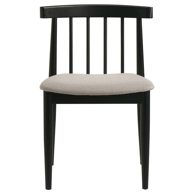 Cullen Dining Side Chair Upholstered Seat Black (Set of 2)