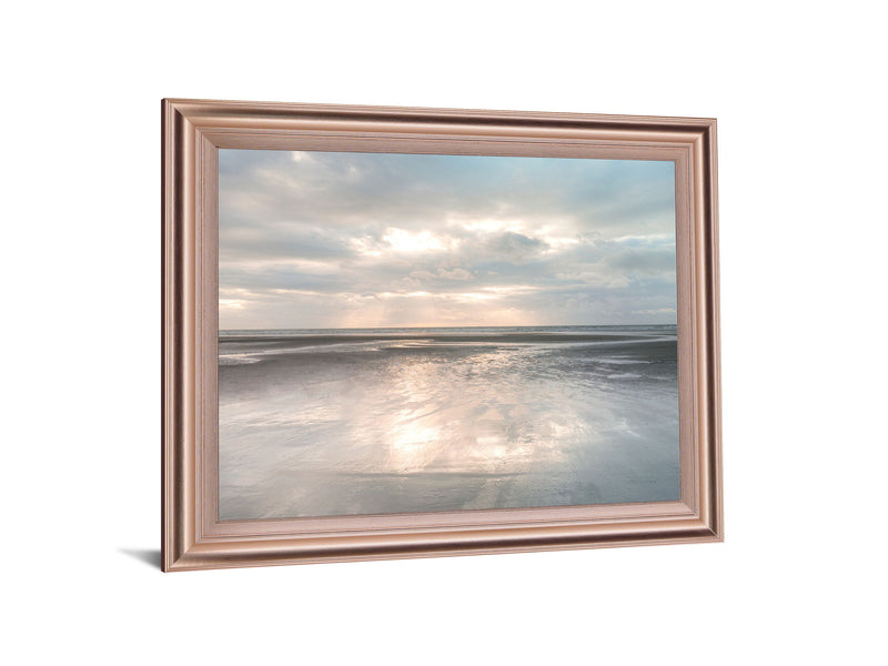 Tranquil Lightshore - 28" x 34" Framed Wall Art - Gray