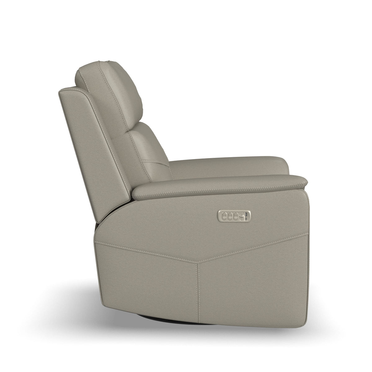 Flexsteel Vernon Power Swivel Gliding Recliner with Power Headrest, Lumbar, Heat & Massage