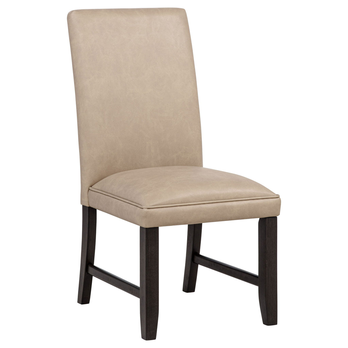 Averill Faux Leather Upholstered Dining Side Chair Tan (Set of 2)