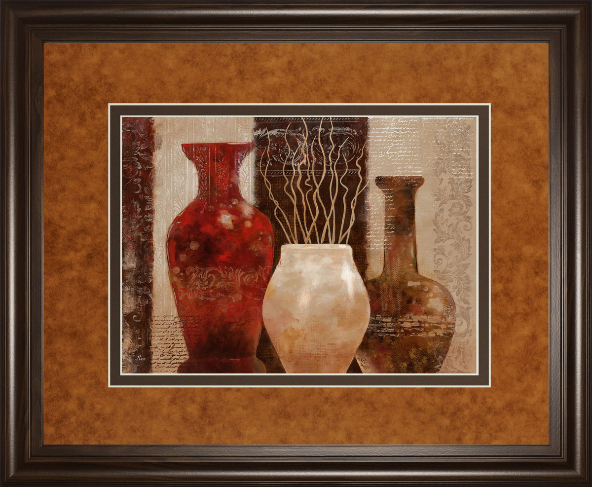 Mediterranean Style I By Nan - Framed Print Wall Art - Light Brown