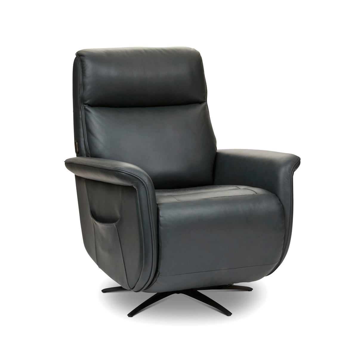 Flexsteel Haven Power Swivel Recliner with Power Headrest, Lumbar, Heat, Massage & Ventilation