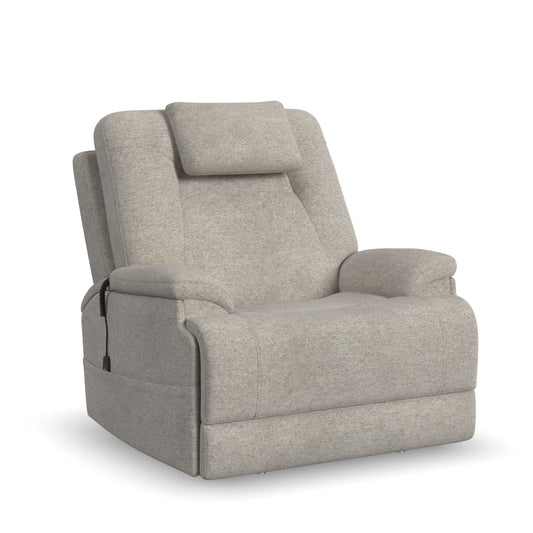 Flexsteel Zecliner Model 4+ Power Lift Recliner with Power Headrest & Lumbar, Heat & Massage