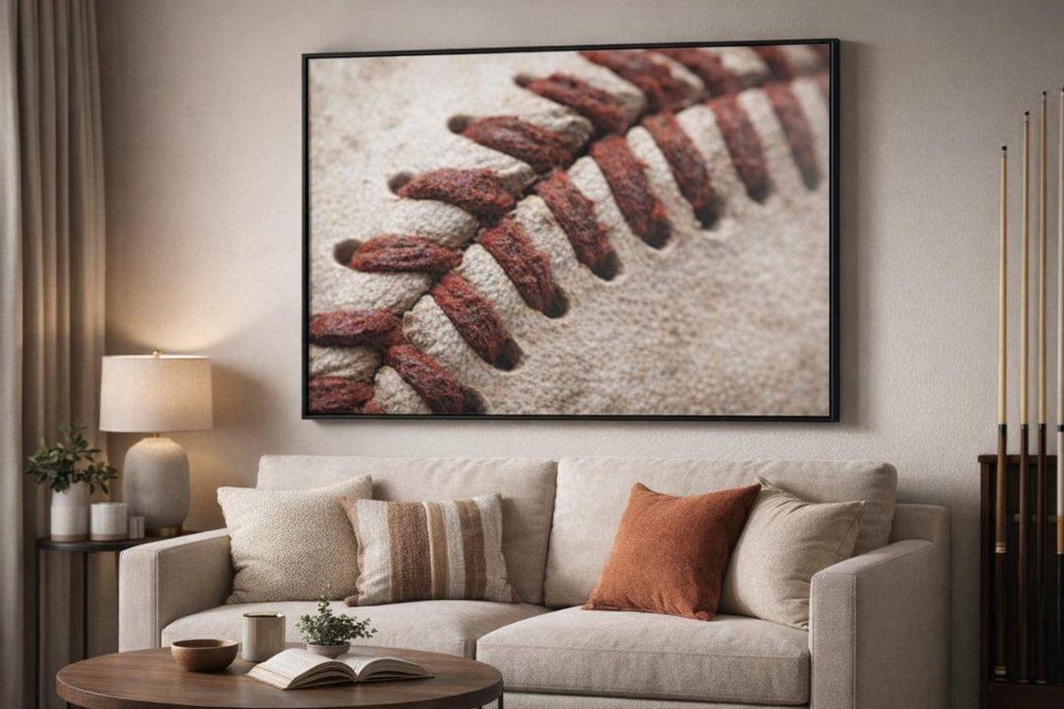 Diamond Stitching Canvas In Frame - Black / Red