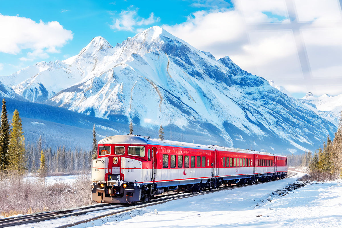 Winter Rail Passage Tempered Glass With Foil - Blue / Red