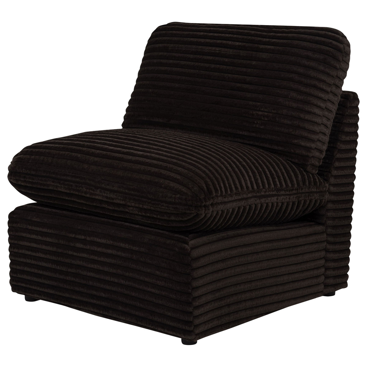 Collins Modular Armless Chair Chocolate Brown